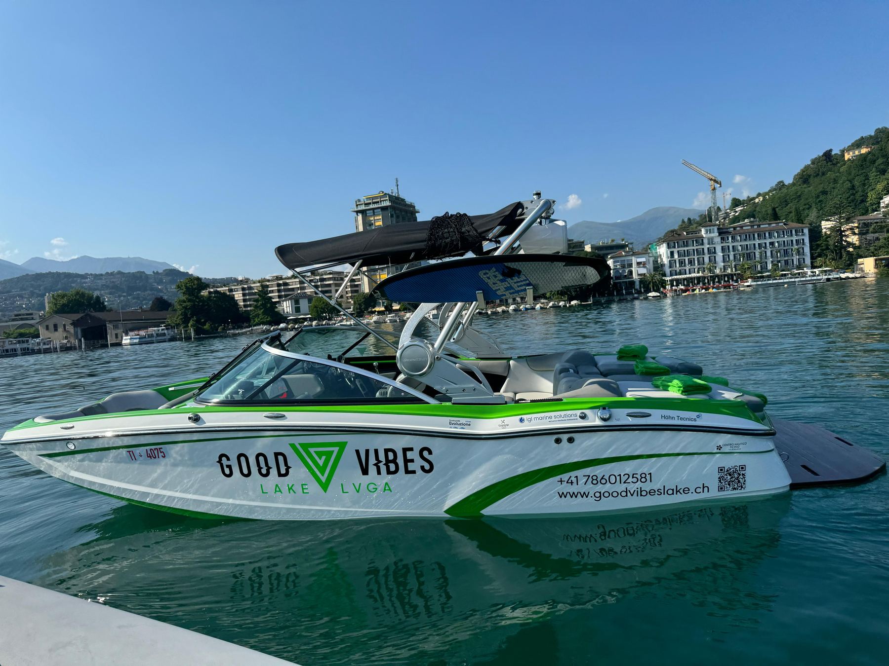 La Mastercraft X20 con la livrea bianca e verde Good Vibes